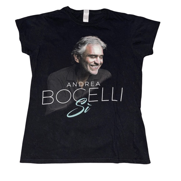 Andrea Bocelli babydoll Concert Shirt: Italian Tenor: Classical Opera Artist - Picture 1 of 4